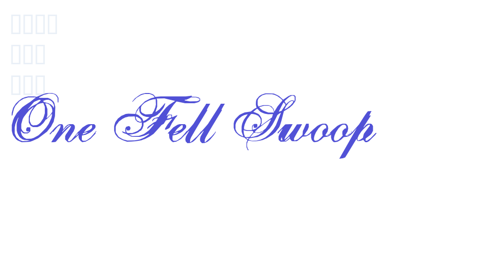 One Fell Swoop-font-download