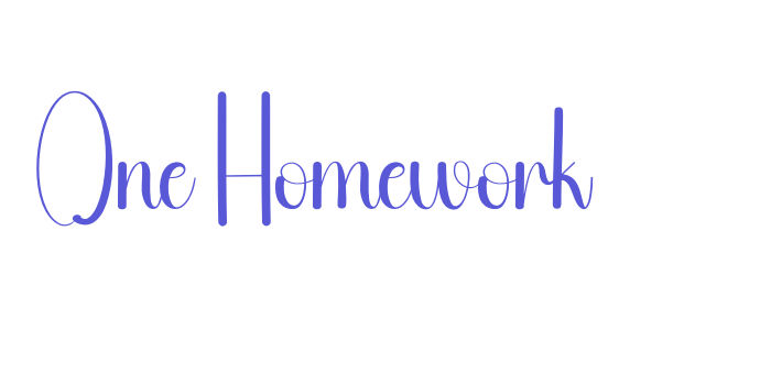 One Homework Font Download