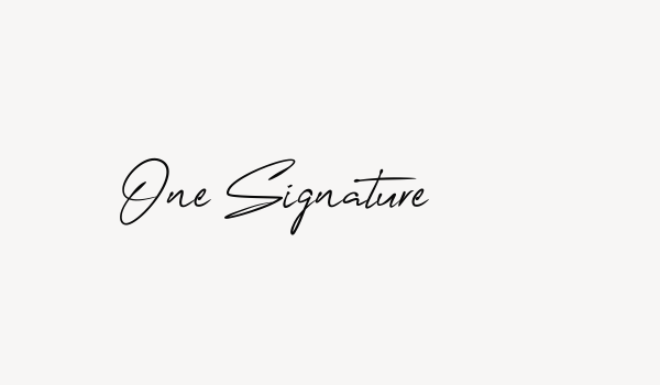 One Signature Font