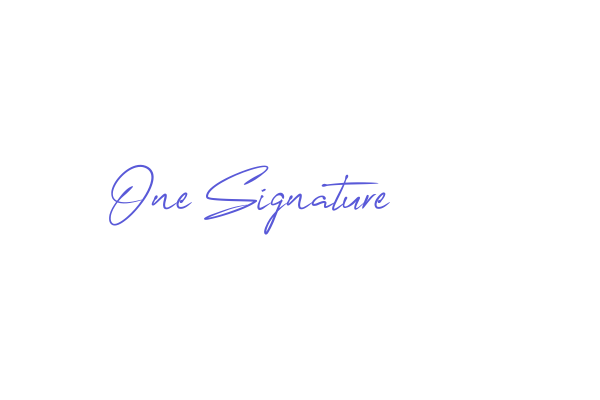 One Signature Font