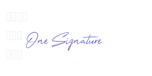 One Signature-font-download