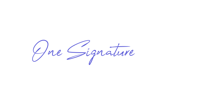 One Signature Font