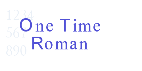 One Time Roman-font-download