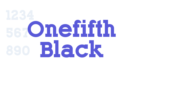 Onefifth Black font free