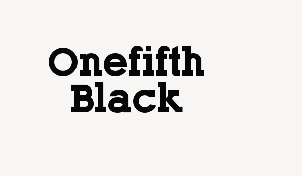 Onefifth Black Font