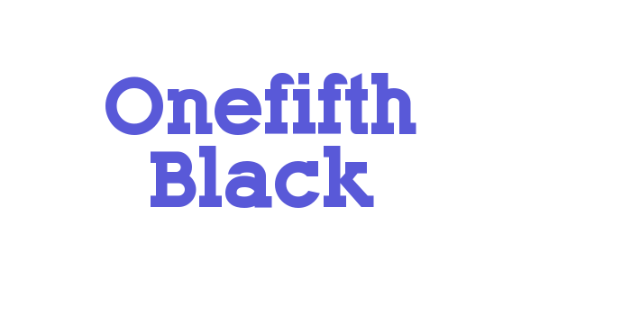 Onefifth Black Font Download