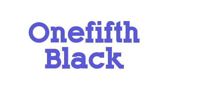 Onefifth Black Font