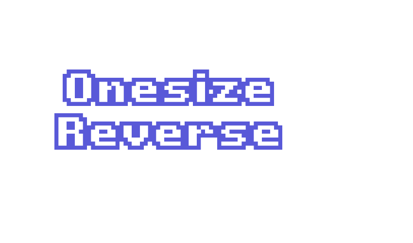 Onesize Reverse Font