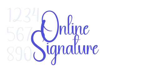Online Signature-font-download