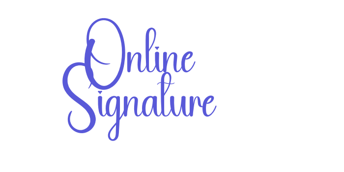 Online Signature Font