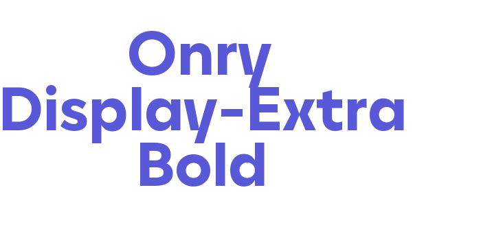 Onry Display-Extra Bold Font Download