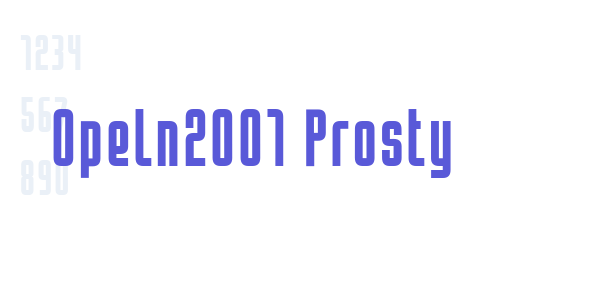 Opeln2001 Prosty font free