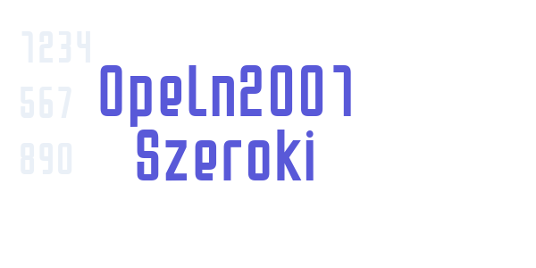 Opeln2001 Szeroki font free