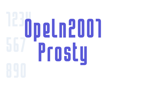 Opeln2001 Prosty Font Download