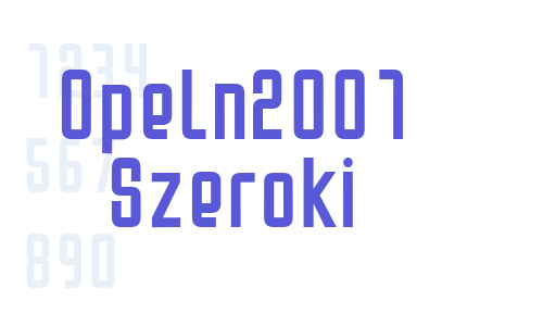 Opeln2001 Szeroki Font Download