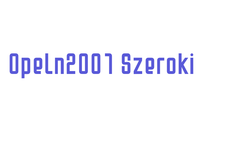 Opeln2001 Szeroki Font