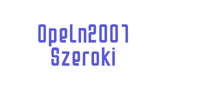 Opeln2001 Szeroki Font Download