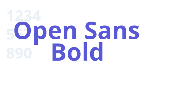 Open Sans Bold font free