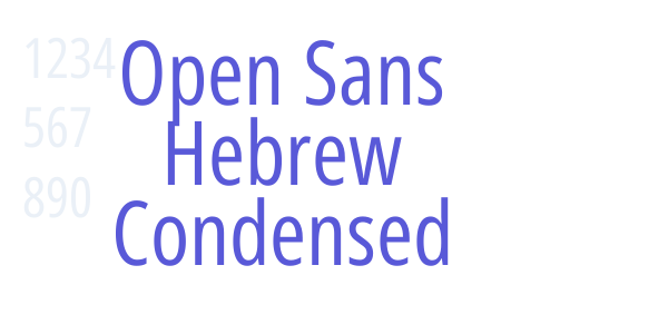 Open Sans Hebrew Condensed font