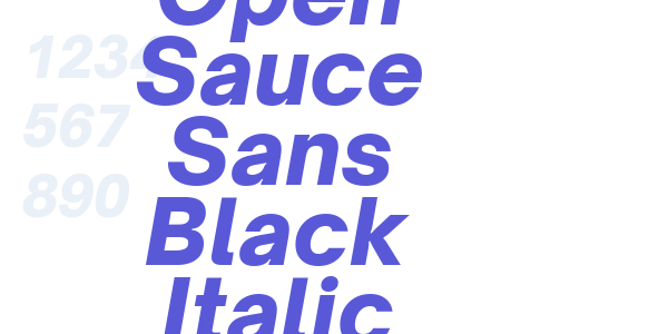 Open Sauce Sans Black Italic font