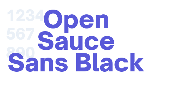 Open Sauce Sans Black font