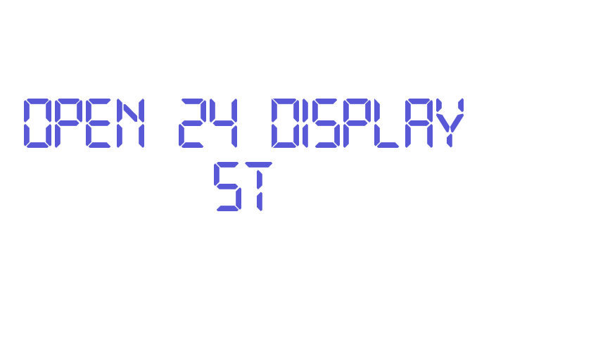 Open 24 Display St Font Download