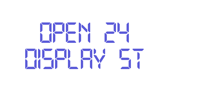 Open 24 Display St Font