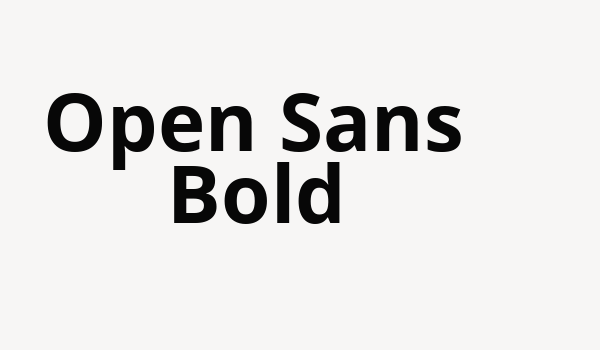 Open Sans Bold Font