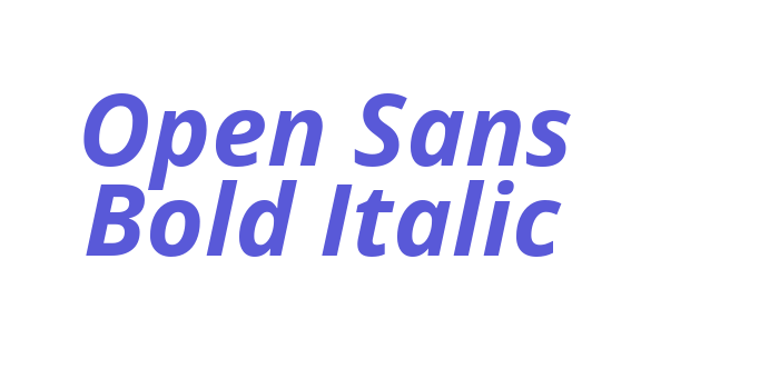 Open Sans Bold Italic Font Download