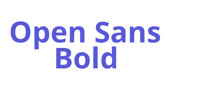 Open Sans Bold Font