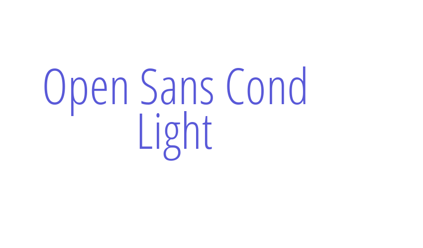 Open Sans Cond Light Font Download