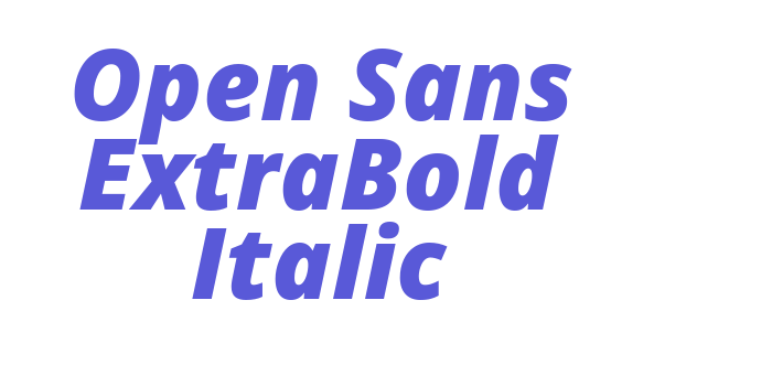 Open Sans ExtraBold Italic Font Download