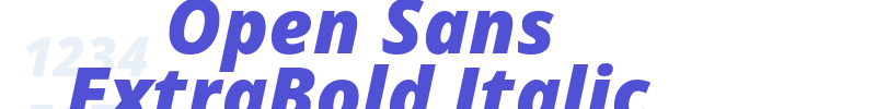 Open Sans ExtraBold Italic-font