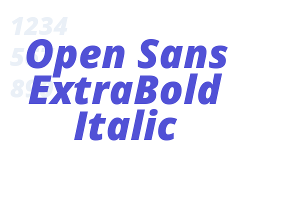 Open Sans ExtraBold Italic