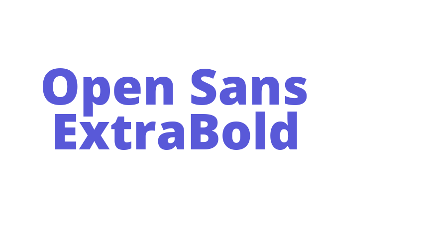 Open Sans ExtraBold Font Download