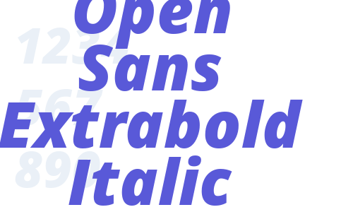 Open Sans Extrabold Italic Font Download