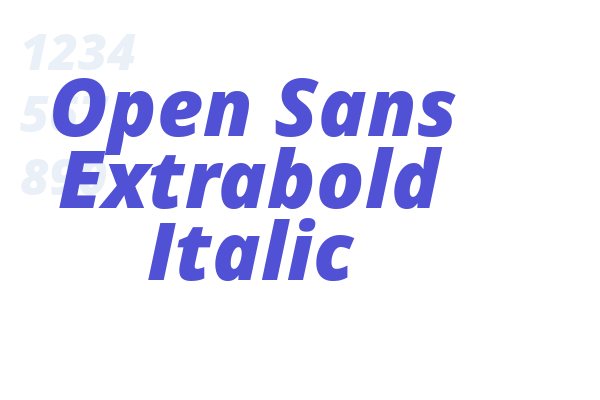 Open Sans Extrabold Italic