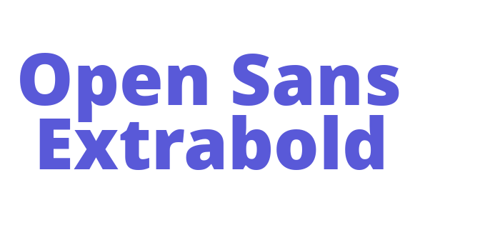 Open Sans Extrabold Font