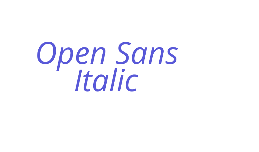 Open Sans Italic Font Download