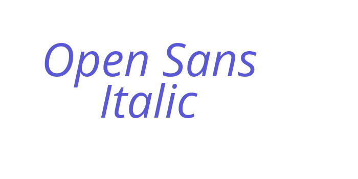 Open Sans Italic Font Download