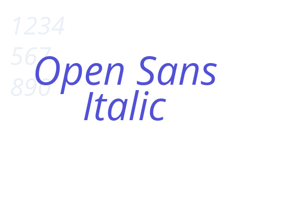 Open Sans Italic