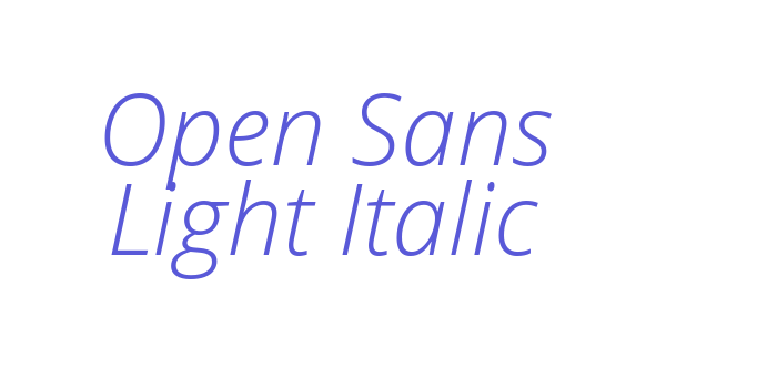 Open Sans Light Italic Font Download