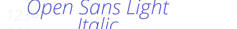 Open Sans Light Italic-font