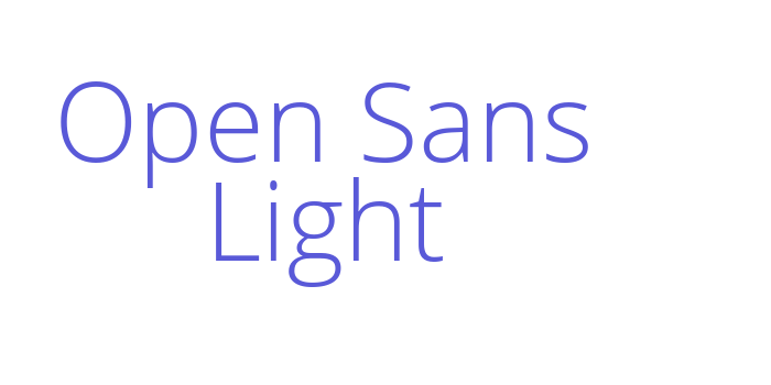 Open Sans Light Font