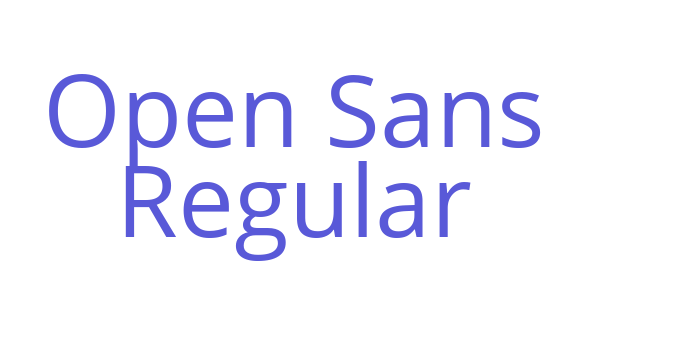 Open Sans Regular Font