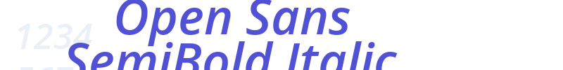 Open Sans SemiBold Italic-font
