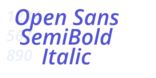 Open Sans SemiBold Italic-font-download