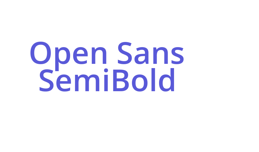 Open Sans SemiBold Font Download