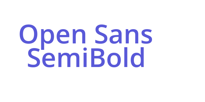 Open Sans SemiBold Font Download