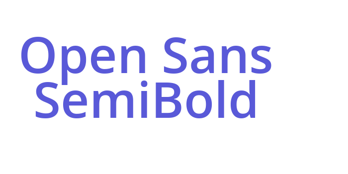 Open Sans SemiBold Font